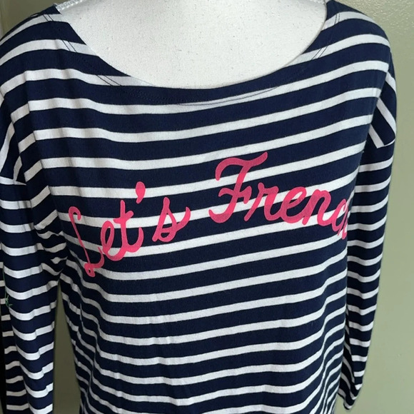 Sundry Maritime ‘Let’s French’ stripes 3/4 sleeve top - Picture 4 of 17